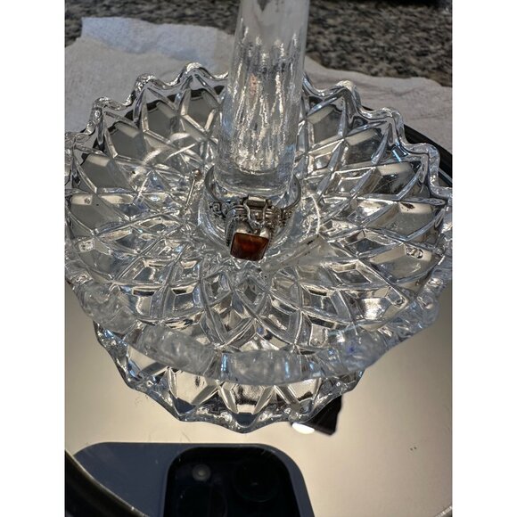 Amber Bali Sterling Silver Hinged Poison Ring Size 8 New Gift - Picture 2 of 14